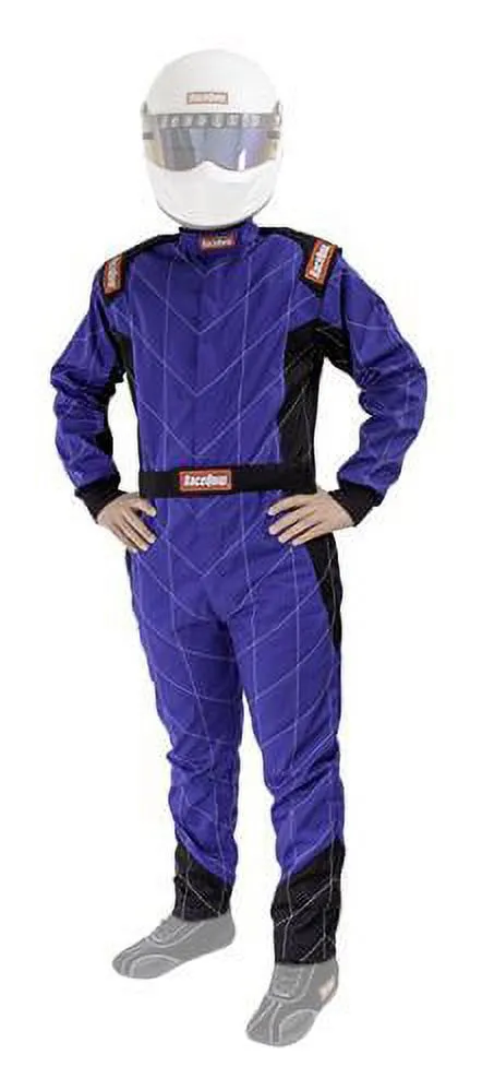 RaceQuip? 91609279 Chevron-5 Driving Suit SFI 3.2A/5 Double Layer Blue 2XL