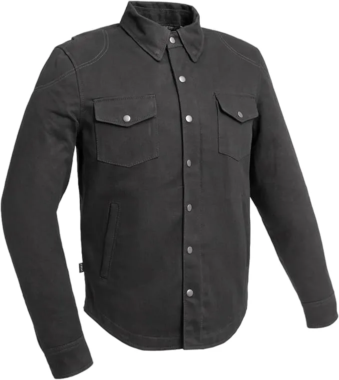 First Mfg Co - Dagger - Men's Motorcycle Shirt - Twill - Black - 2X Large Black