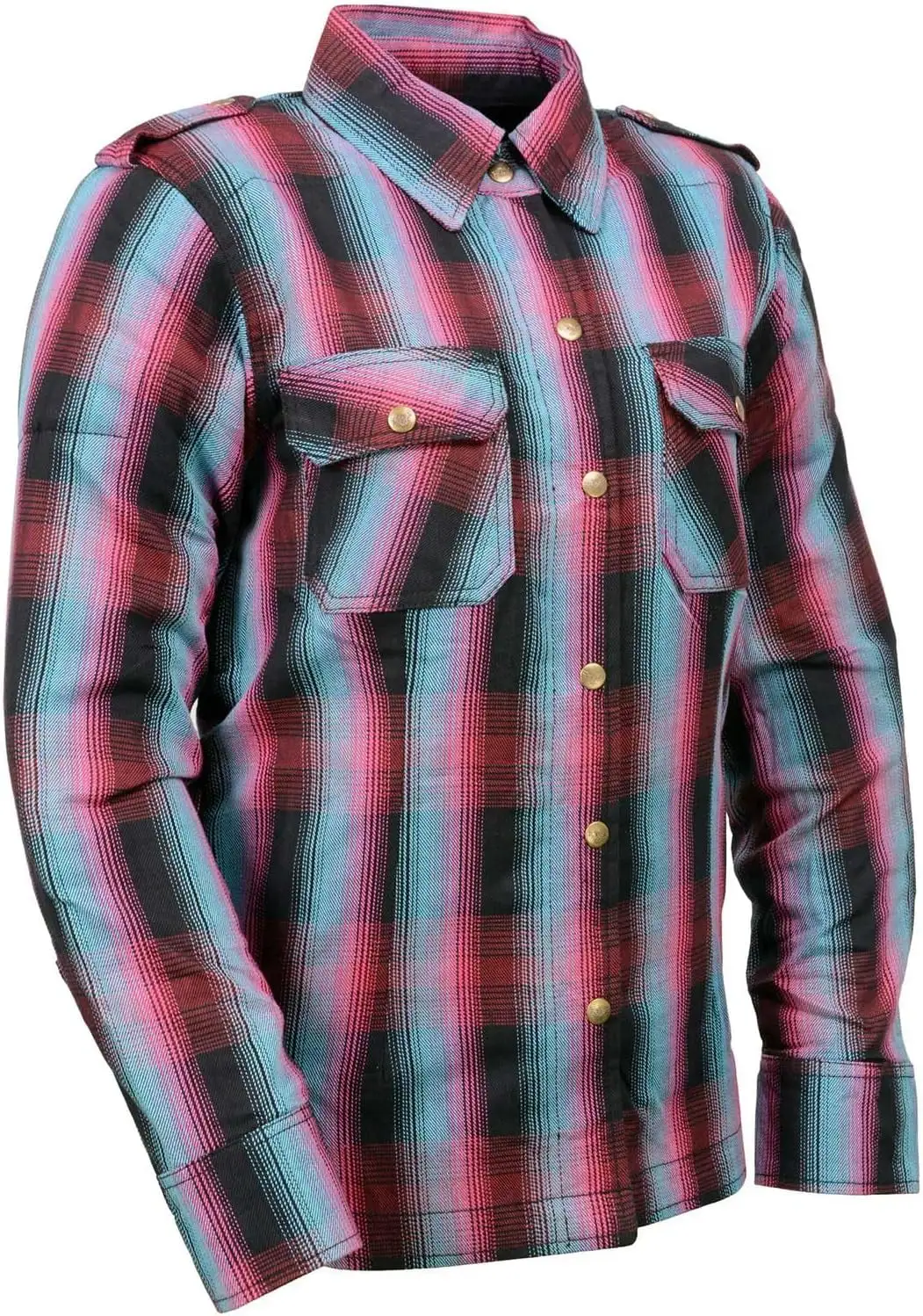 XINZHEN Women's Plaid Flannel Biker Shirt CE Approved Armor - Reinforced w/Aramid Fiber | MPL - 3X-Large