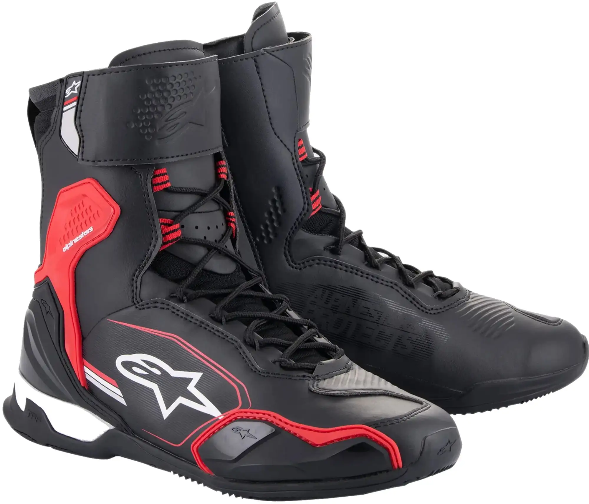 Alpinestars Superfaster Mens Motorcycle Shoes Black/Red/White 11.5 USA 8