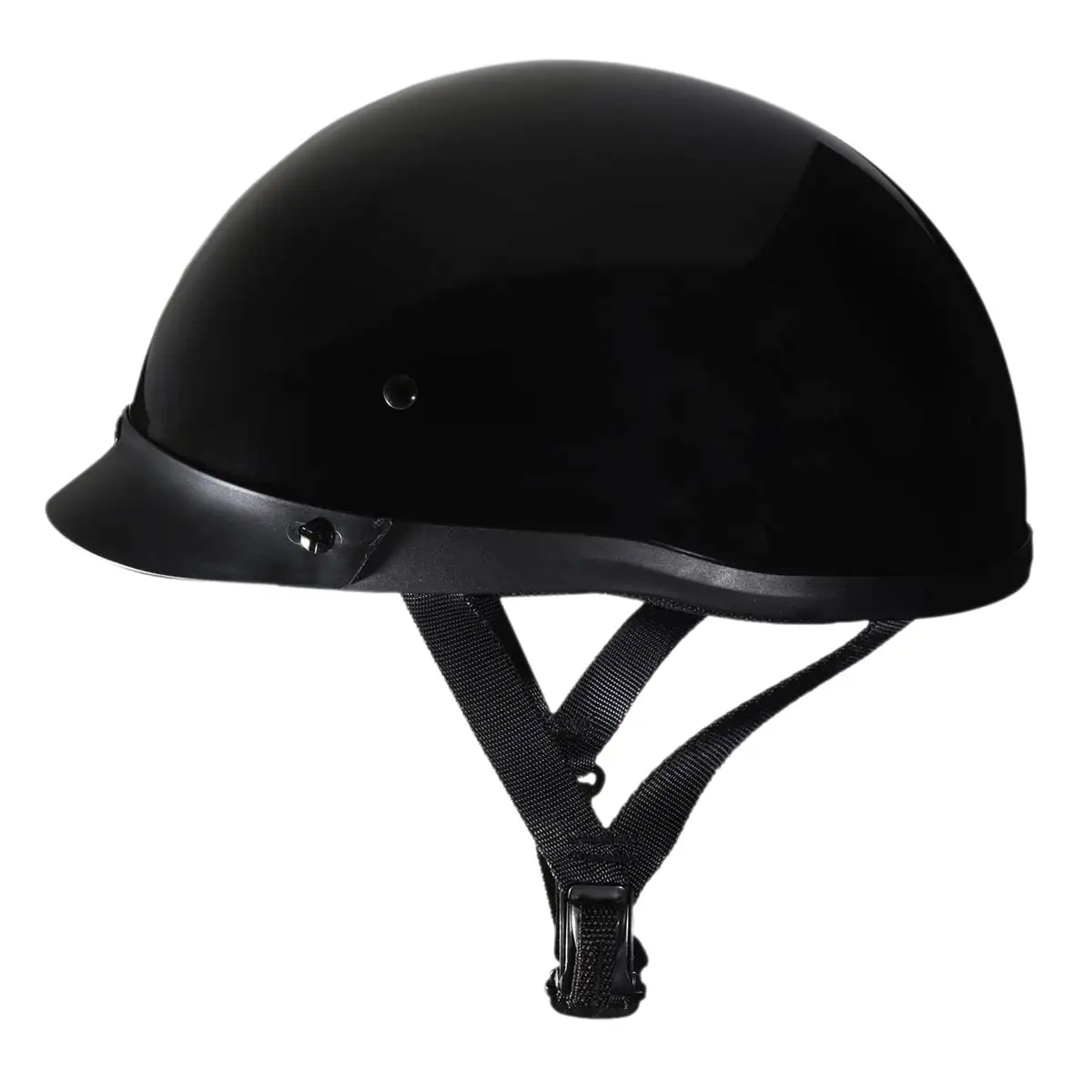 Fulmer. 3000524. Phantom Adult Shorty Motorcycle Helmet DOT Approved - Gloss Black. L Xs