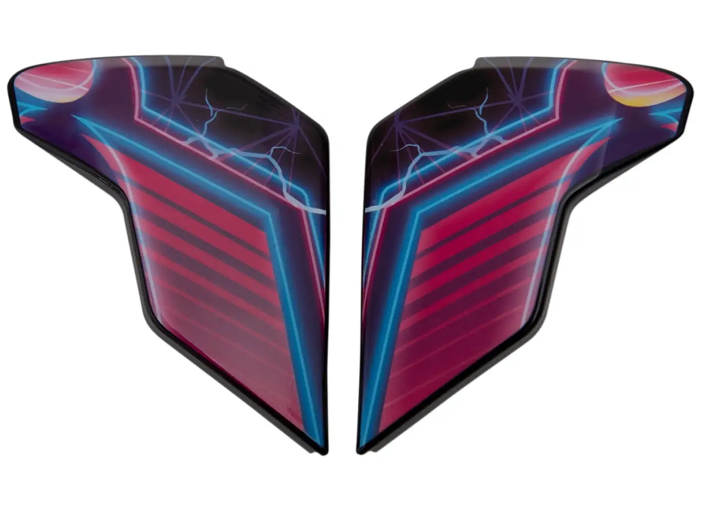 Icon Airflite Helmet Shield Sideplate Covers Synthwave Purple