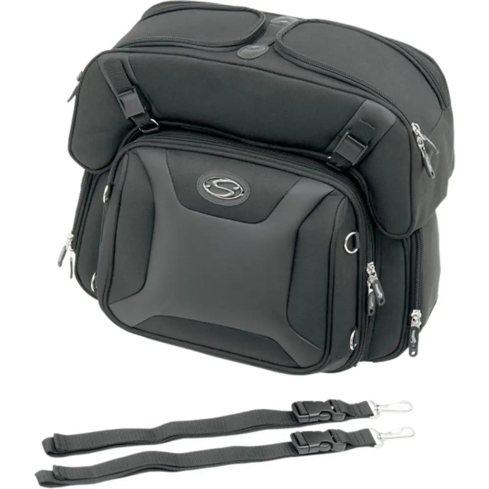 Saddlemen FTB2500 Sport Motorcycle Sissy Bar Bag Rigid Top Adults Black