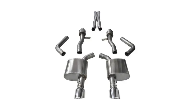 Corsa 2015-2023 Dodge Charger SRT Scat Pack R/T 6.4L Polished Sport Cat-Back Exhaust System CORSA Performance