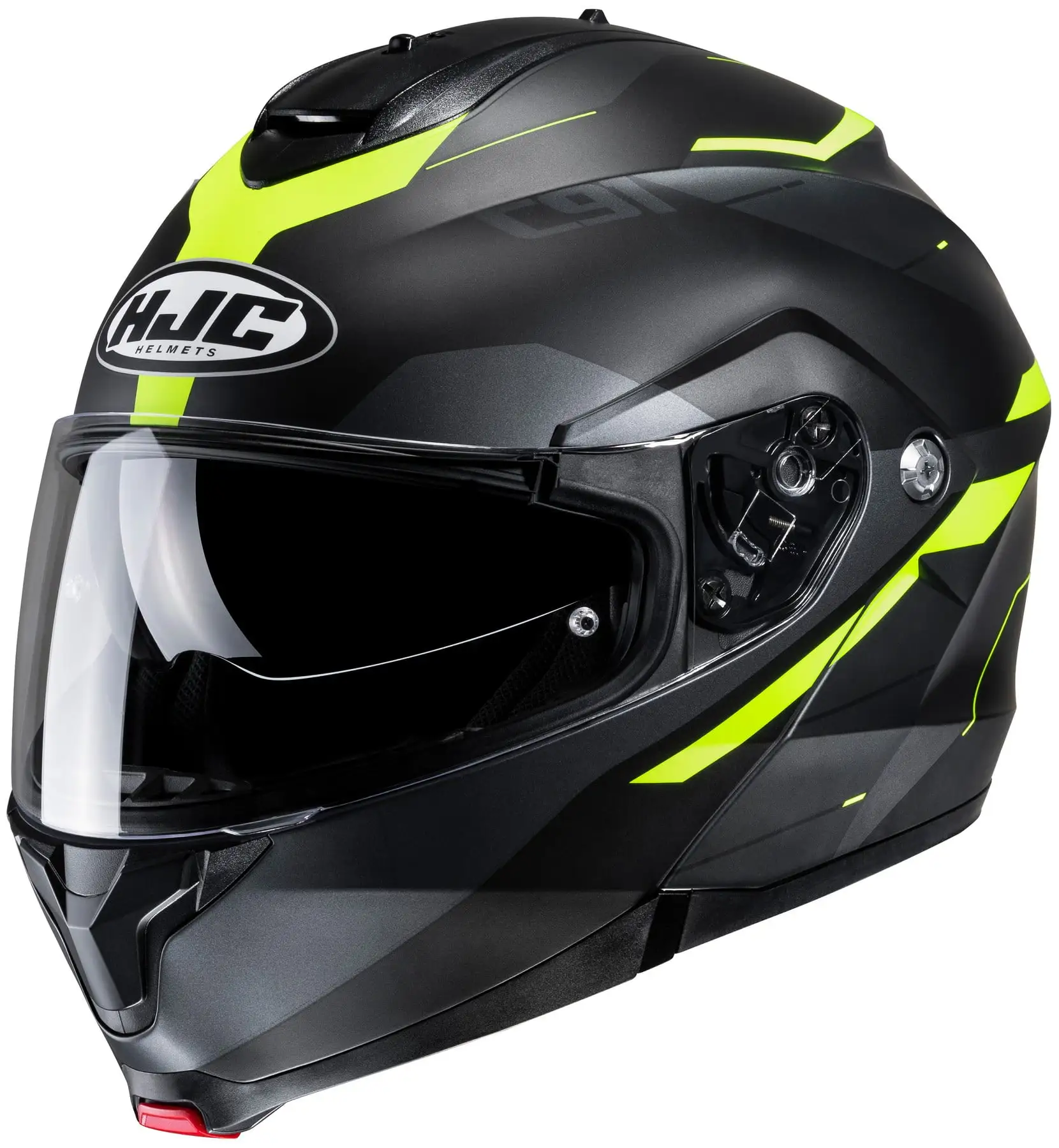 HJC C91 Karan Helmet Semi-Flat Hi-Viz Yellow (MC-3HSF) (Large. Black Semi-Flat Hi-Viz Yellow (MC-3HSF)) 3xl HJC Helmets