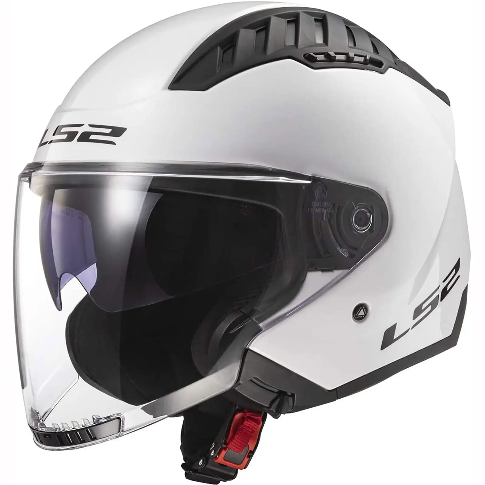 LS2 Copter Solid Gloss White Helmet size X-Large - MGW-27816 Xl LS2 Helmets