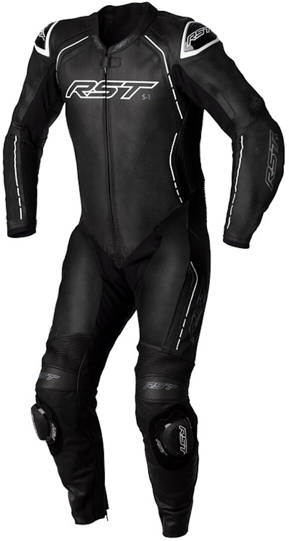 RST S-1 CE Mens Leather Motorcycle 1-pc Suit Black/White 54 EUR 38