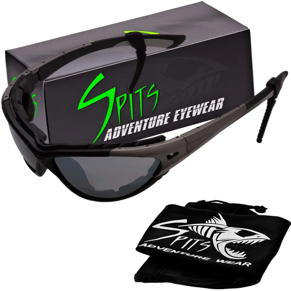 Outlook Removable Foam Padded Motorcycle Sunglasses. OSHA Safety Rated Frame Color: Gray Frame Spits Eyewear