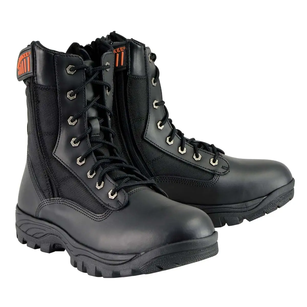 Milwaukee Leather MBM9110 Men's 9-Inch Black Leather Lace-Up Swat Style-Tactical Motorcycle Riding Boots 9