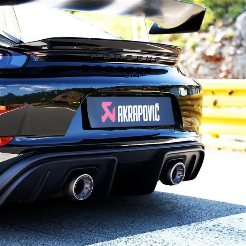 Akrapovic 2020+ Porsche Cayman GT4 718 Titanium Tail Pipe Set