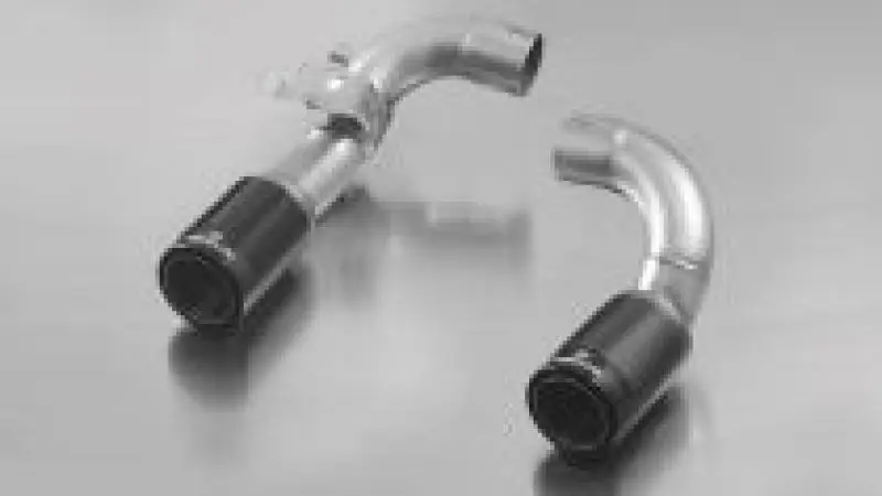 Remus 2012 BMW 3 Series F30 F31 84mm Dual Black Chrome Tail Pipe Set Carbon Insert