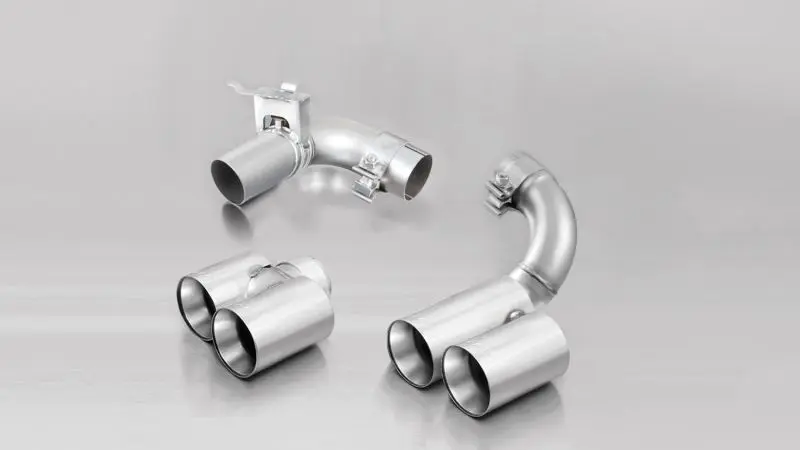 Remus 2012 BMW 3 Series F30 LCI F31 LCI 76mm Straight Cut Chrome Tail Pipe Set