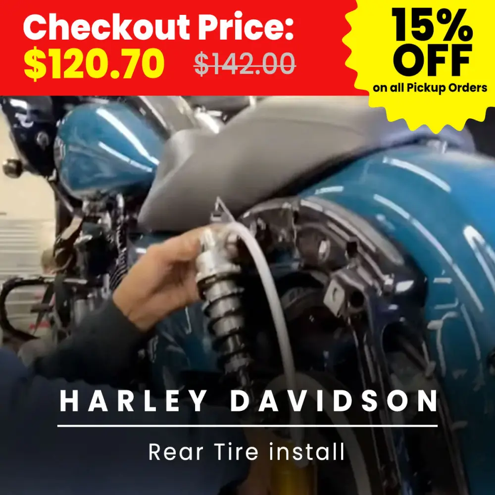 Motorcycle Harley Davidson Rear Tire Install Service Fullerton CA Multi