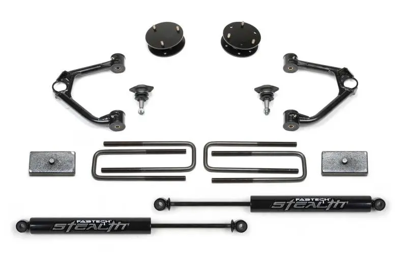 Fabtech 3in Budget Lift System 2019-2021 GM C/K1500 Pickup Stealth Shocks