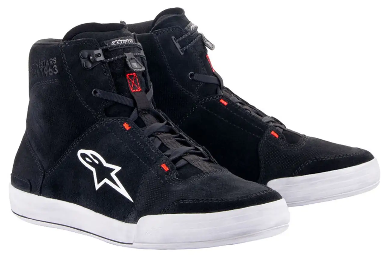 Alpinestars Chrome Mens Motorcycle Shoes Black/Cool Gray/Fluo Red 13.5 USA 8