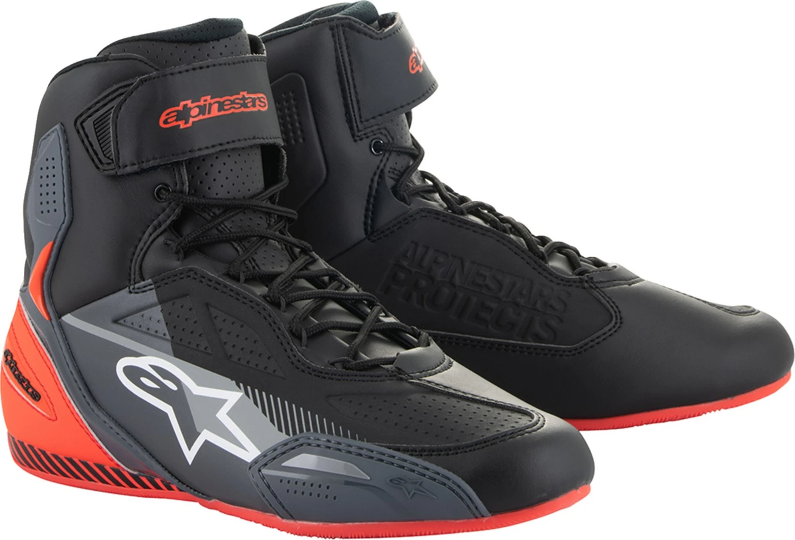 Alpinestars Faster 3 Mens Motorcycle Shoes Black/Gray/Red 13 USA 9