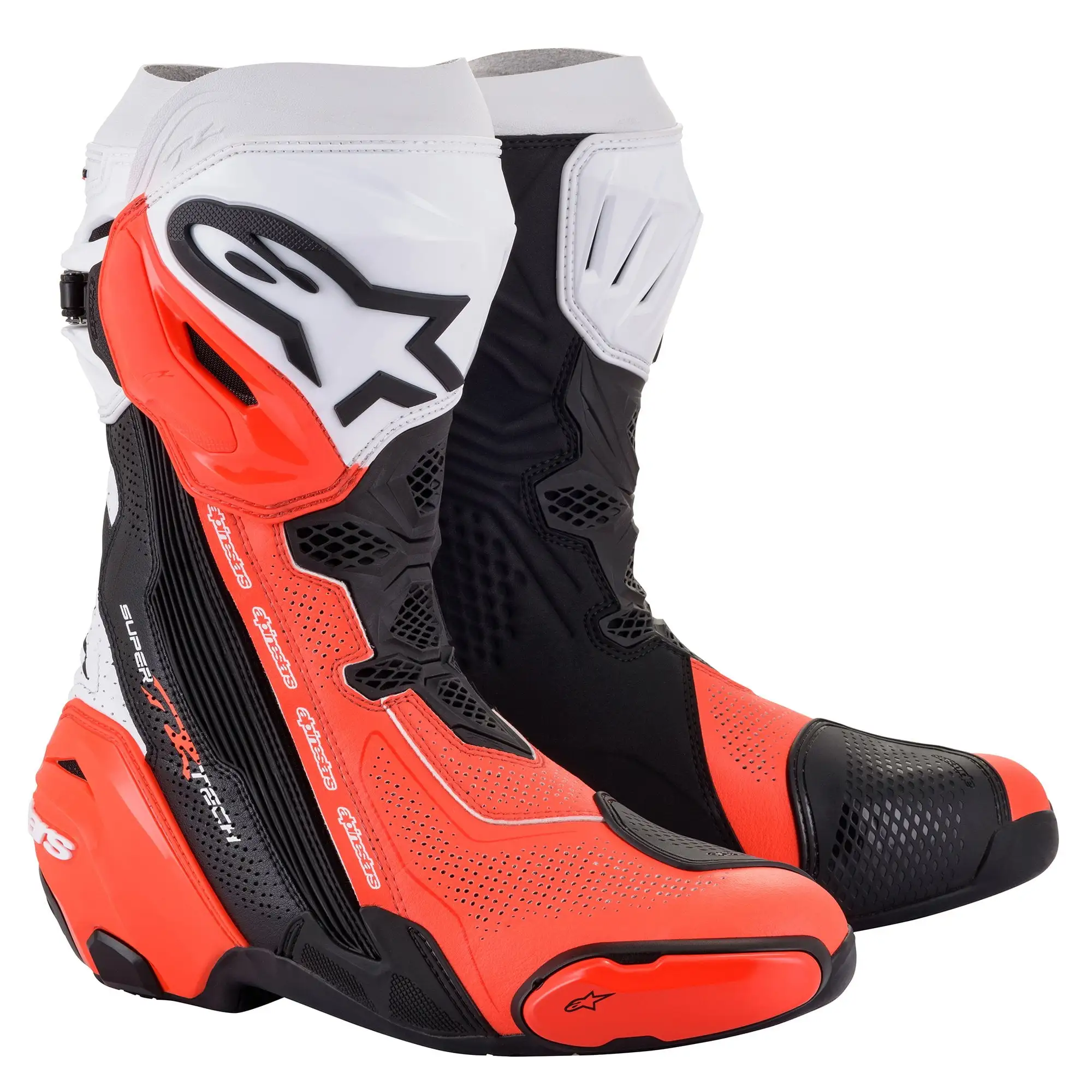 Alpinestars Supertech R V2 Vented Boots (11.5. Black/White/Red Fluo) 7