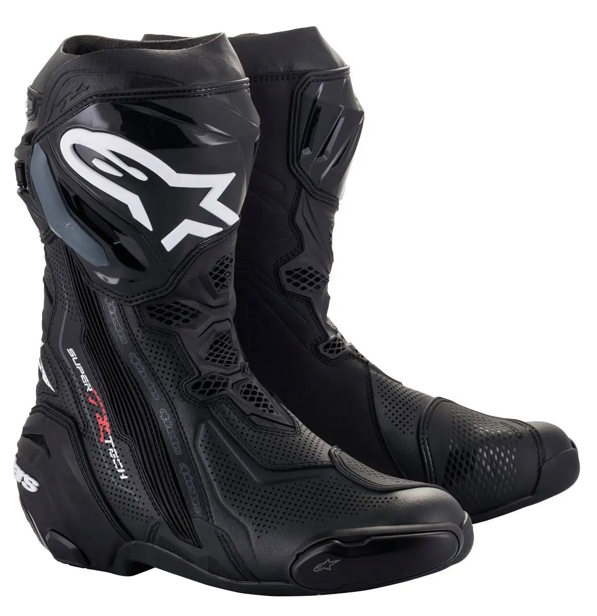 Alpinestars Supertech R Vented Mens Motorcycle Boots Black 45 EUR