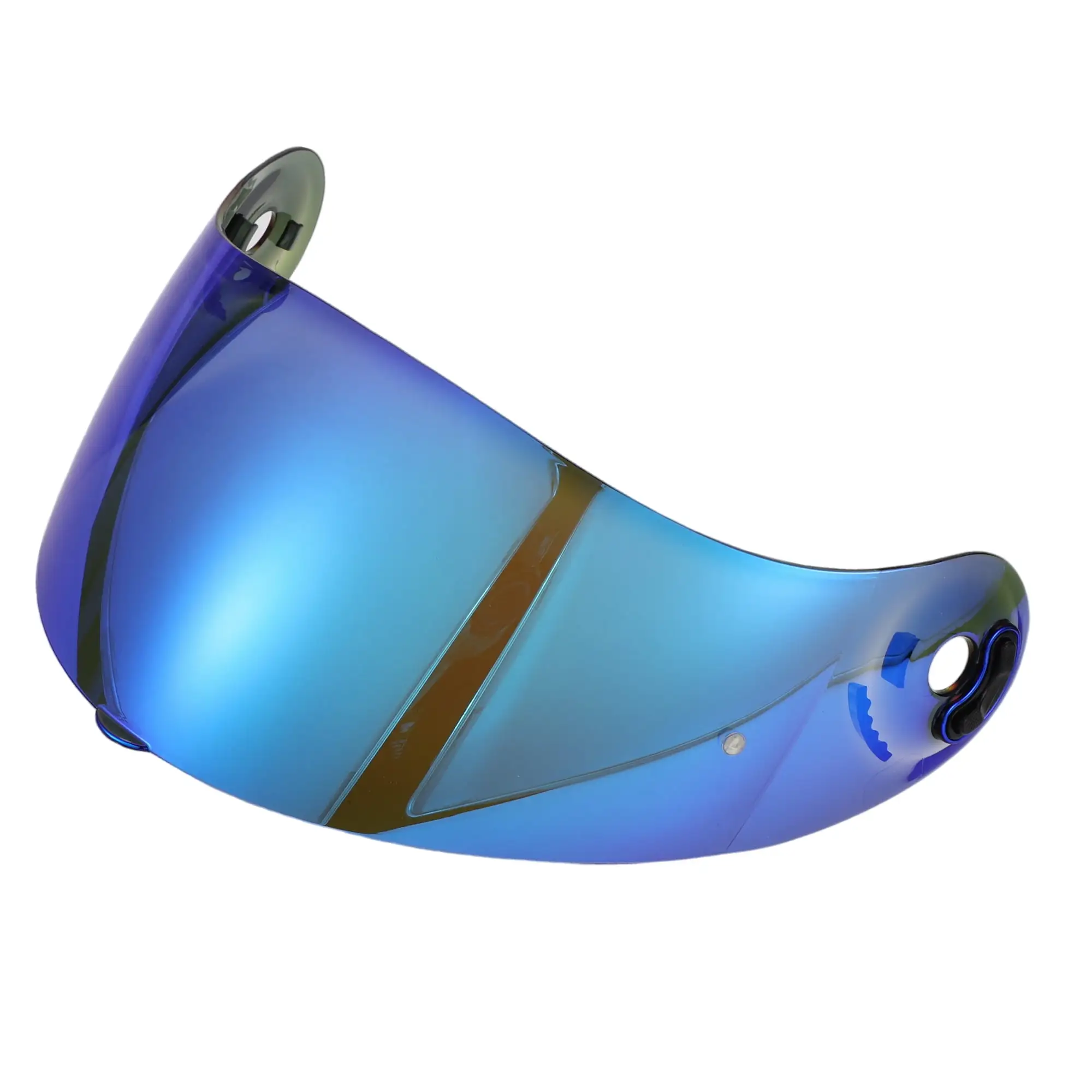 Unique Bargains Motorcycle Helmet Visor Shield - Motorcycle 3-Snap Helmet Visor - X-803 Resin REVO Blue- 1pc