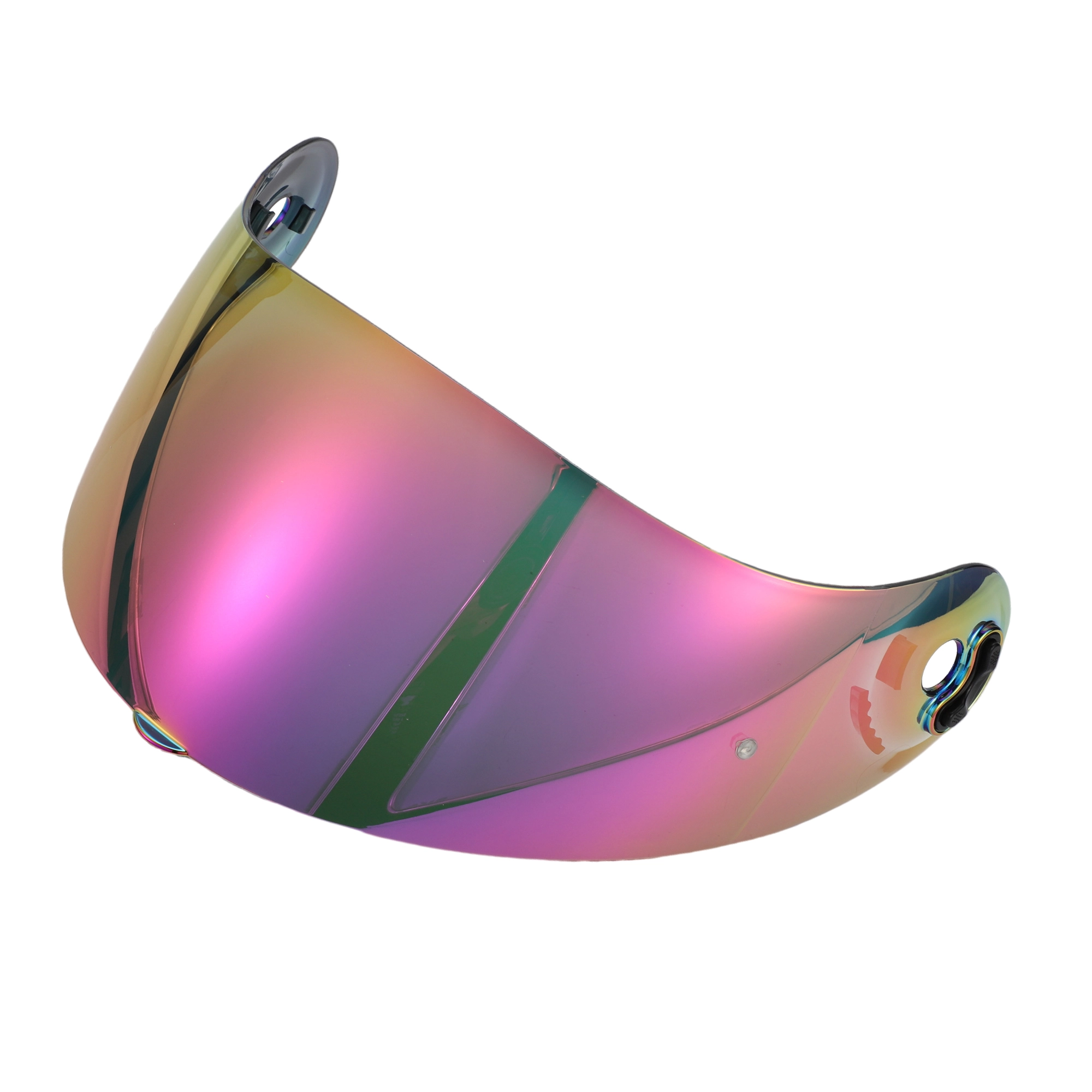 Unique Bargains Motorcycle Helmet Visor Shield - Motorcycle 3-Snap Helmet Visor - X-803 Resin Purple.Gold Tone- 1pc