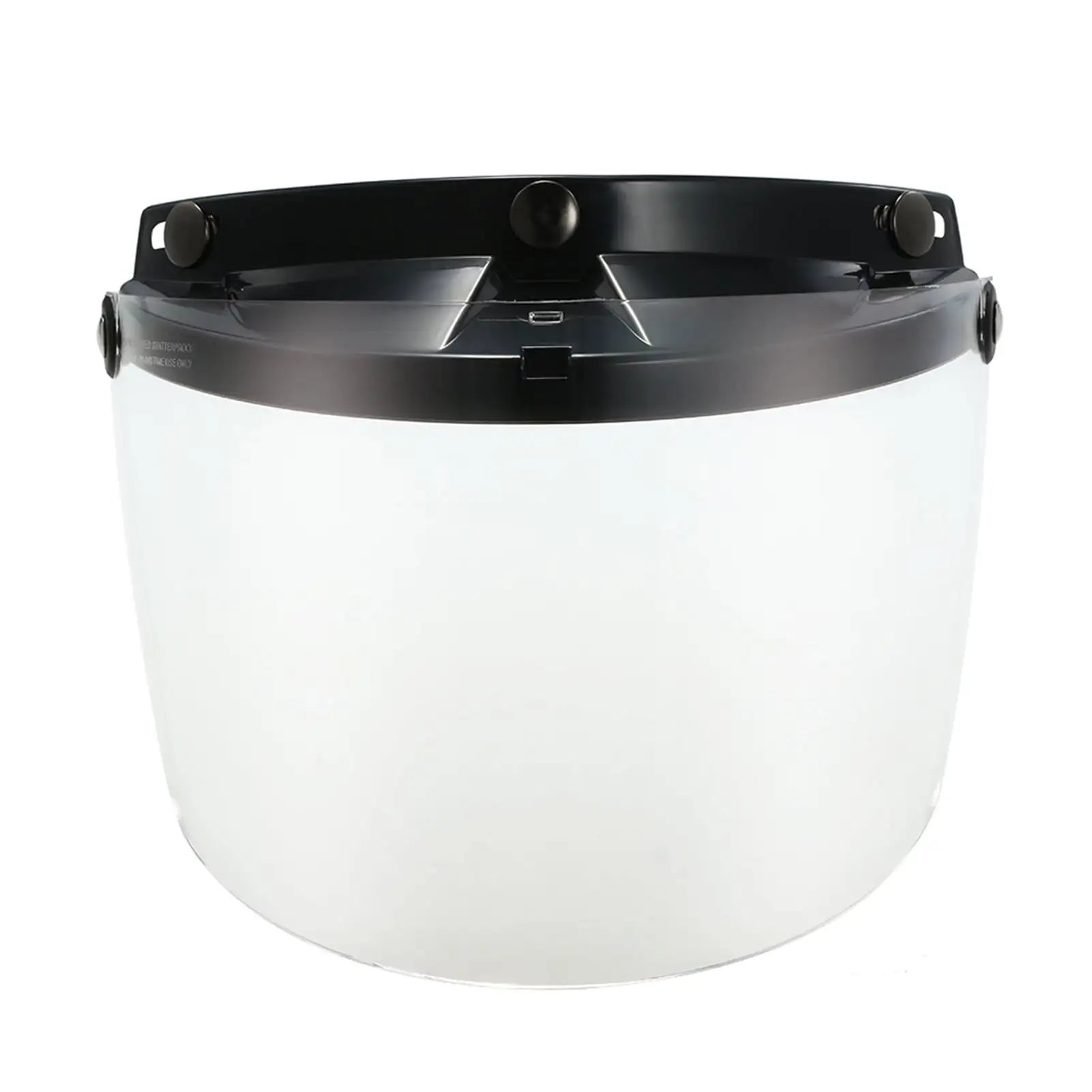 Vistreck Universal 3 Snap Flip Up Visor Shield Lens Retro Open Face Motorcycle Helmet