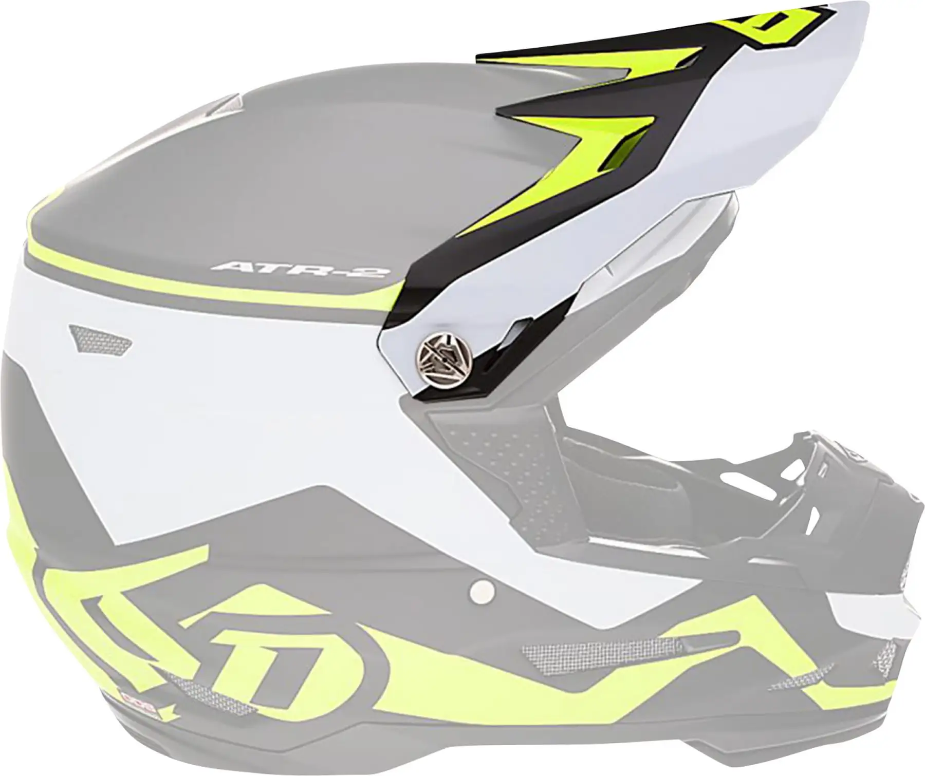 6D ATR-2 Driven Youth Helmet Visor/Peak Neon Yellow - MGW-27953