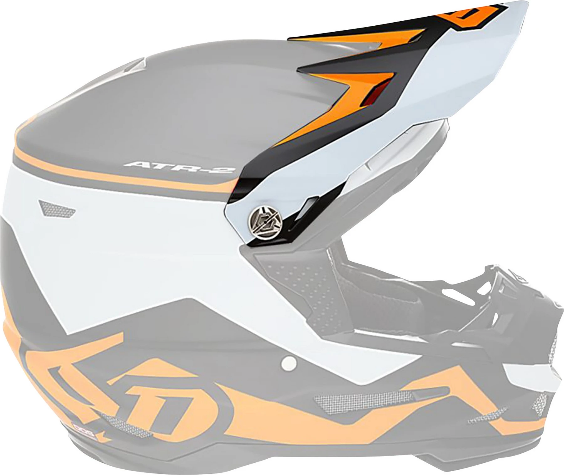 6D ATR-2 Driven Youth Helmet Visor/Peak Neon Orange - MGW-27959