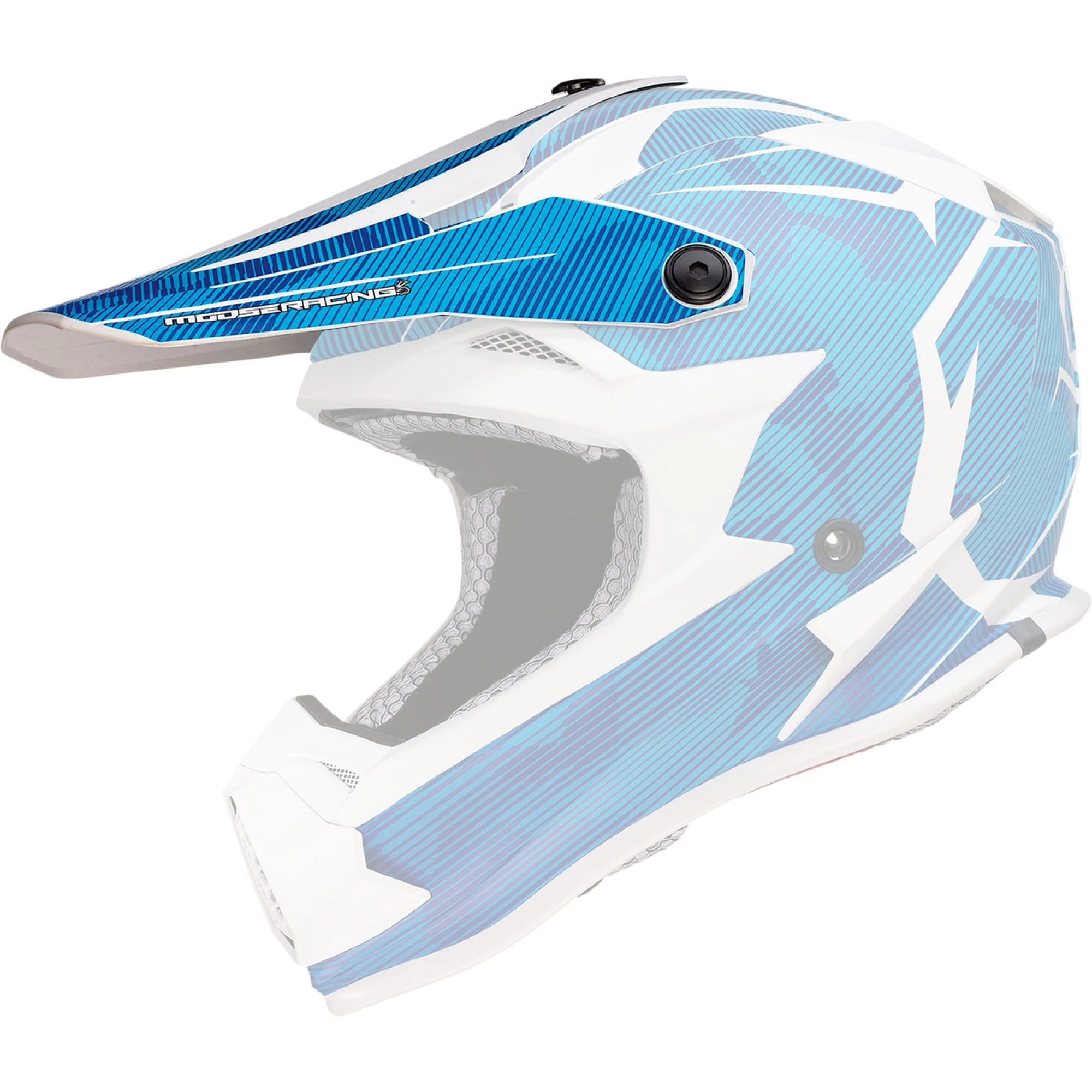 Moose Racing F.I Agroid Youth Helmet Replacement Visor/Peak Blue/White