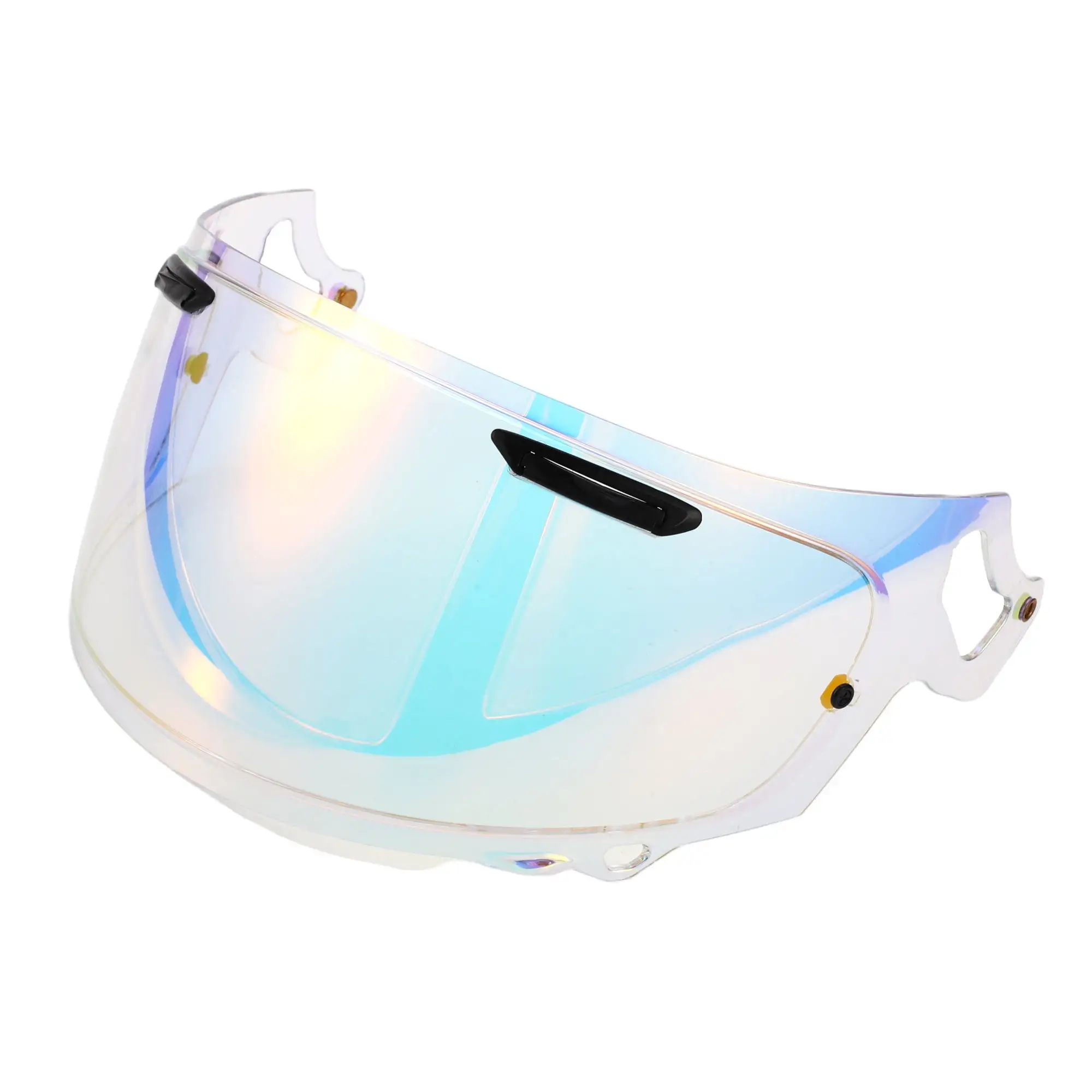 Unique Bargains Motorcycle Helmet Visor Shield - Motorcycle 3-Snap Helmet Visor - RX-7X Resin Clear Red -1pc