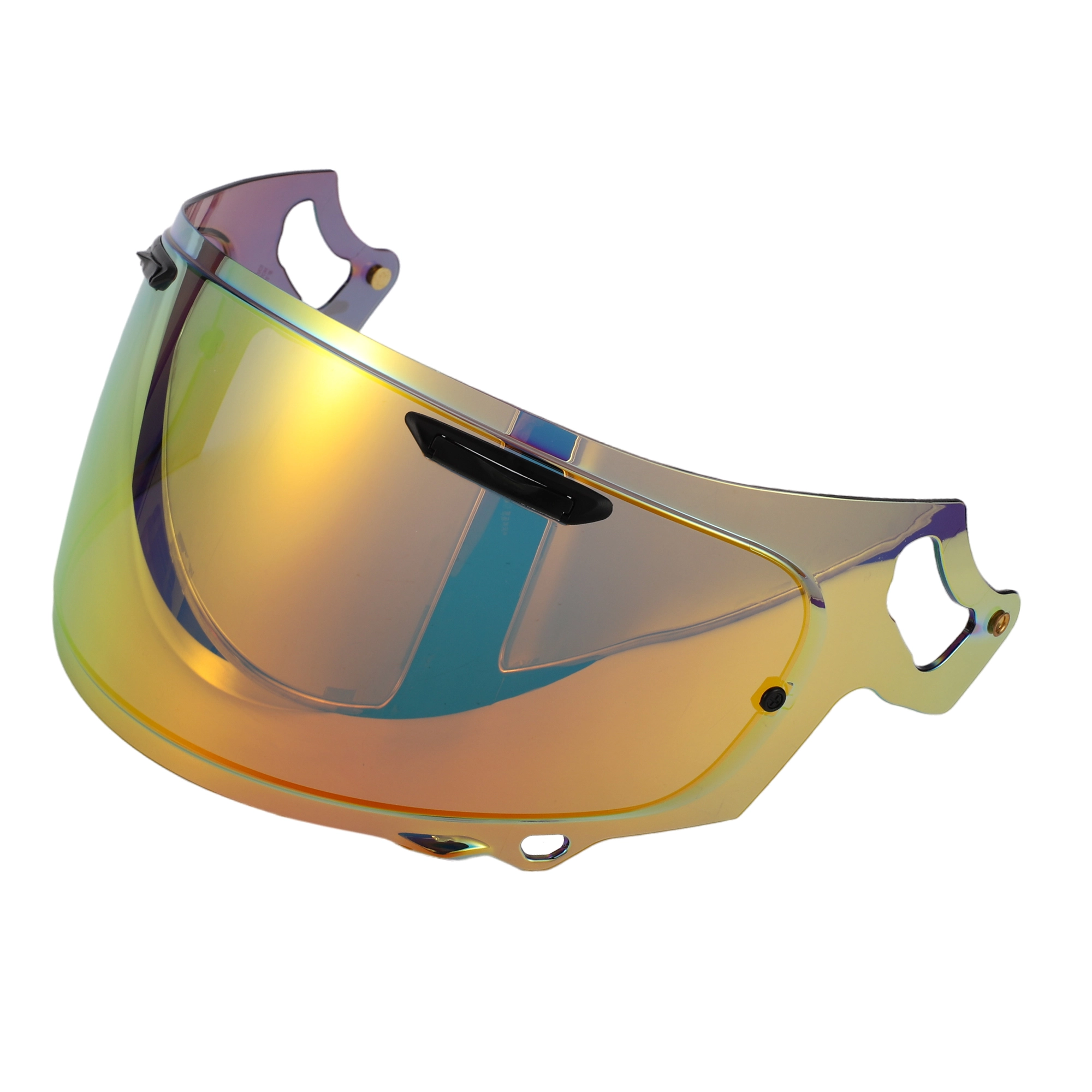 Unique Bargains Motorcycle Helmet Visor Shield - Motorcycle 3-Snap Helmet Visor - RX-7X Resin Gold Tone -1pc