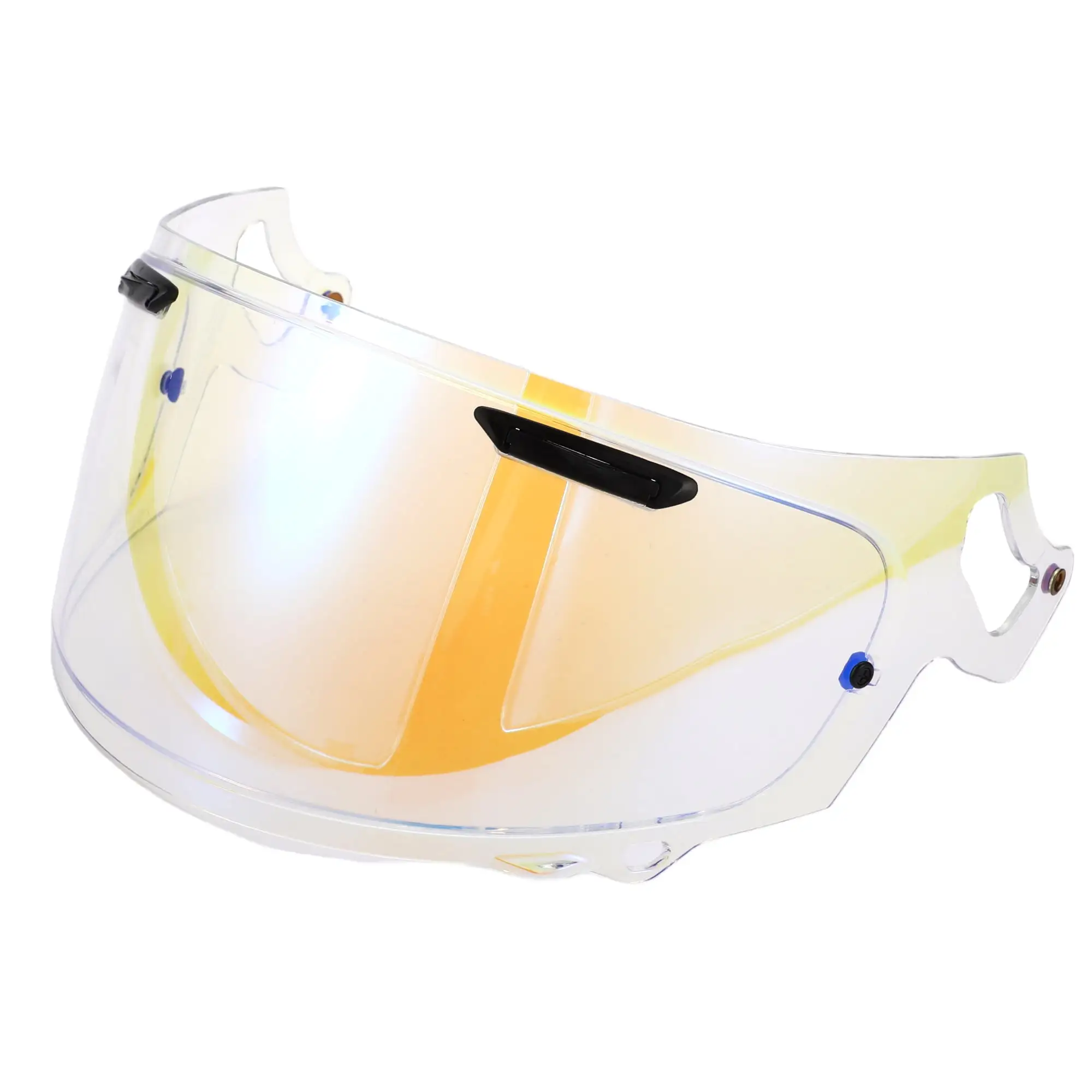 Unique Bargains Motorcycle Helmet Visor Shield - Motorcycle 3-Snap Helmet Visor - RX-7X Resin Clear Blue -1pc