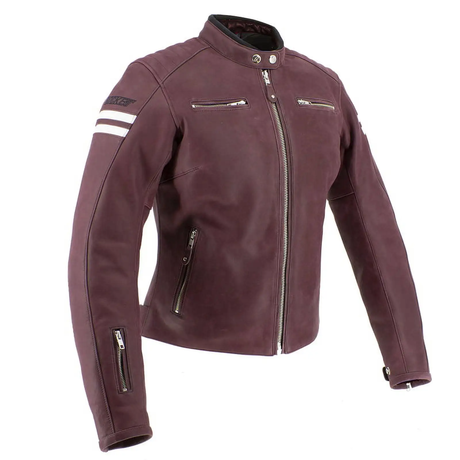 Joe Rocket Classic 92 Leather Womens Jacket Oxblood/Cream (Small. Red Oxblood/Cream) Xs