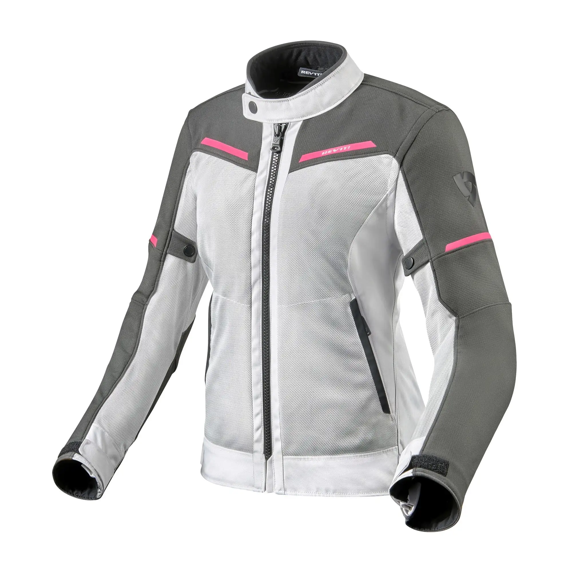 Rev'It Airwave 3 Womens Textile Motorcycle Jacket Silver/Pink 44 EUR/14 USA 34
