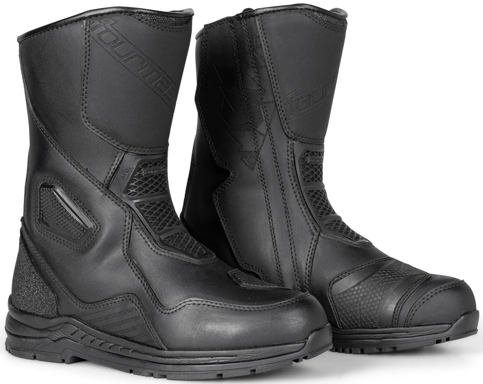 Tourmaster Helix Womens Leather Motorcycle Touring Boots Black 7 USA 6