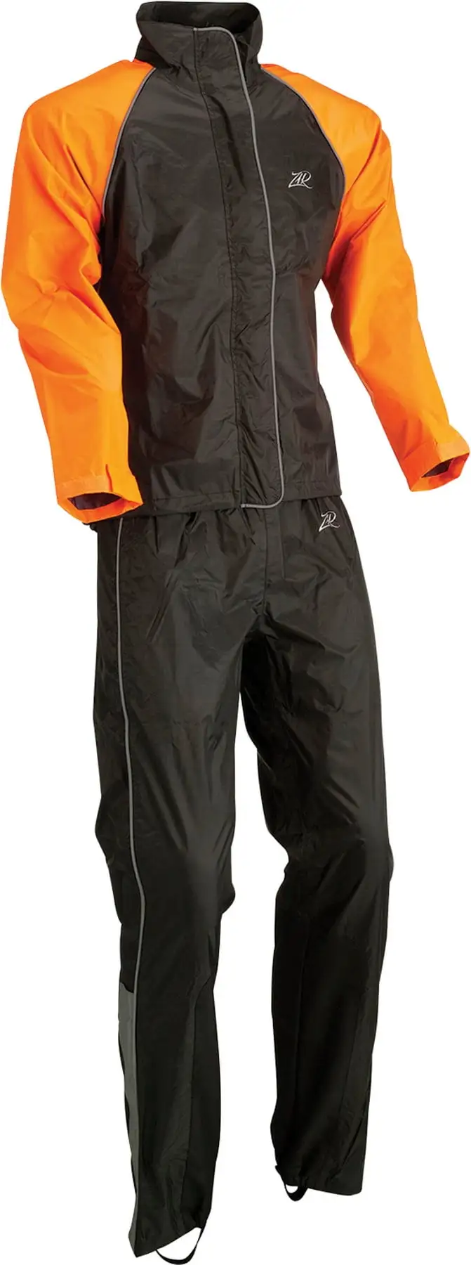 Z1R Womens 2-Piece Rainsuit Black/Orange SM - MGW-27572 L