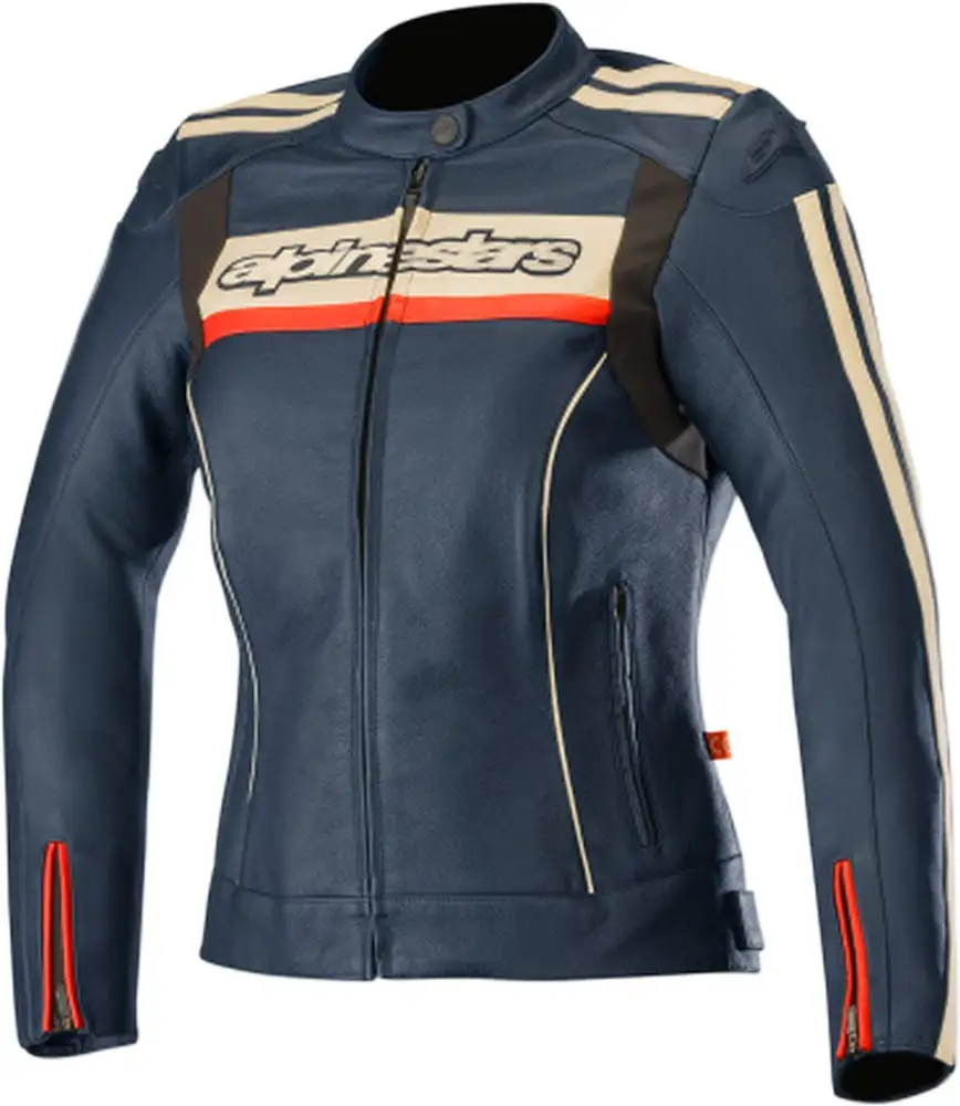 Alpinestars Stella Dyno V2 Womens Leather Jacket Blue/Red/White 42 EUR 42