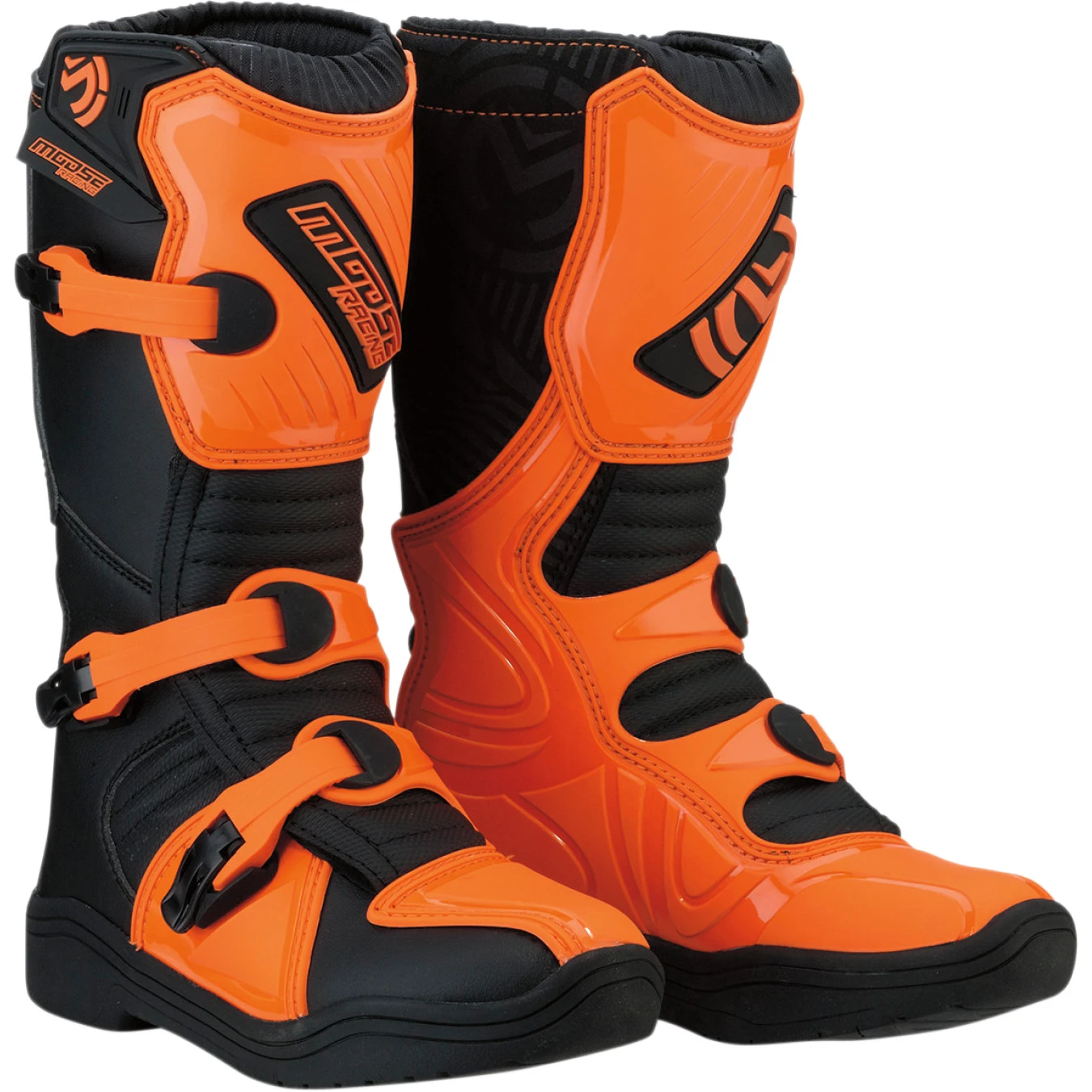 Moose Racing M1.3 Youth MX Offroad Boots Black/Orange 3 USA 1