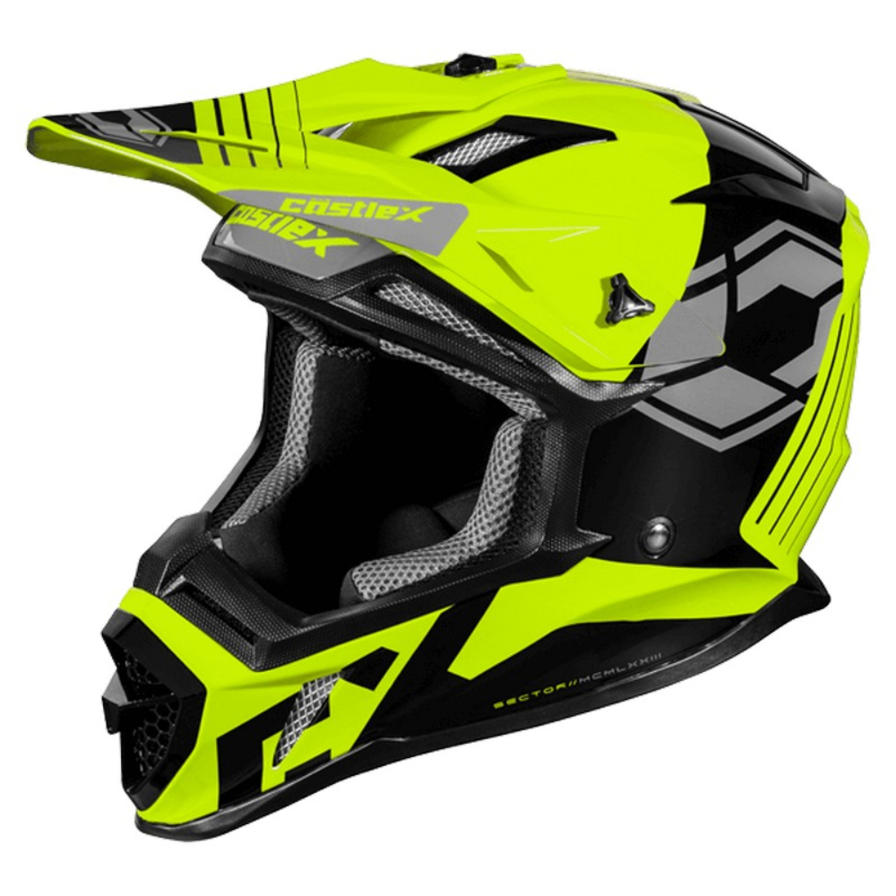 Castle Mode Sector Youth MX Offroad Helmet Hi-Vis LG - MGW-26315 L