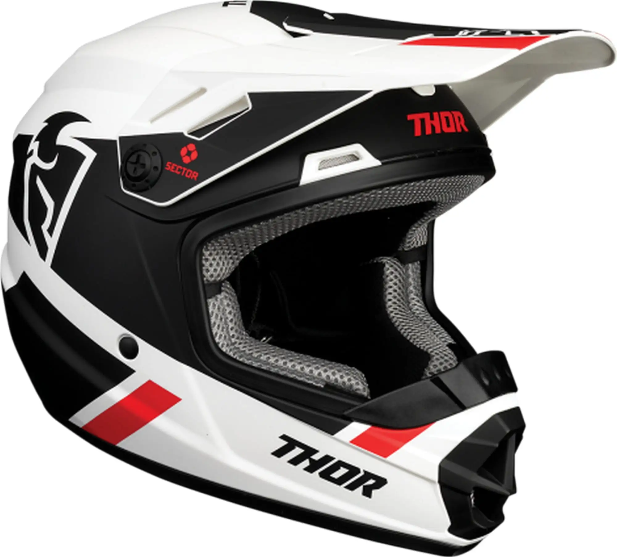 Thor Sector Split MIPS Youth MX Offroad Helmet White/Black SM L