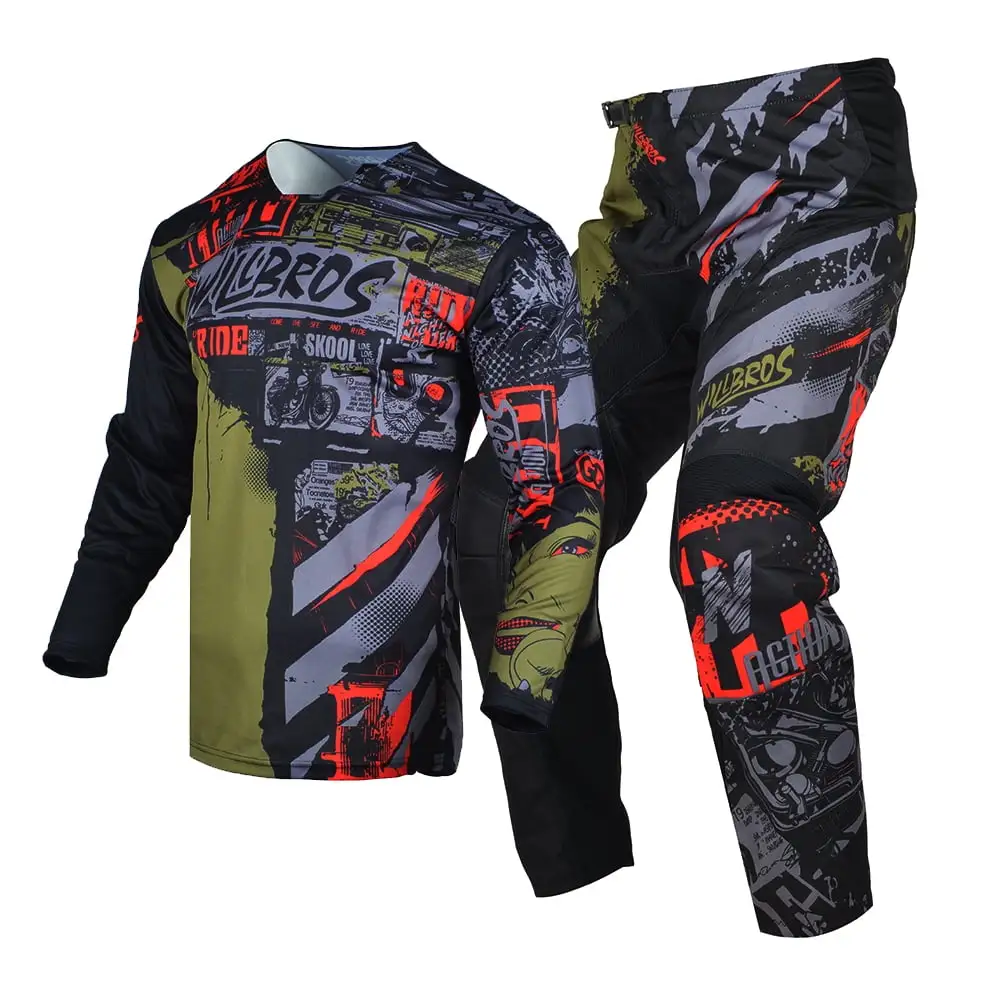 Willbros Youth Jersey Pants Combo MX Motocross Dirt Bike Gear Set Children Offroad Racing Suit ATV Motorcycle Boys Girls B...